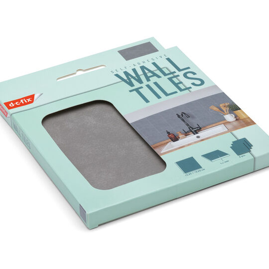 selbstklebende Wandfliesen Wall Tiles Dark Grey (6er Set) image number null